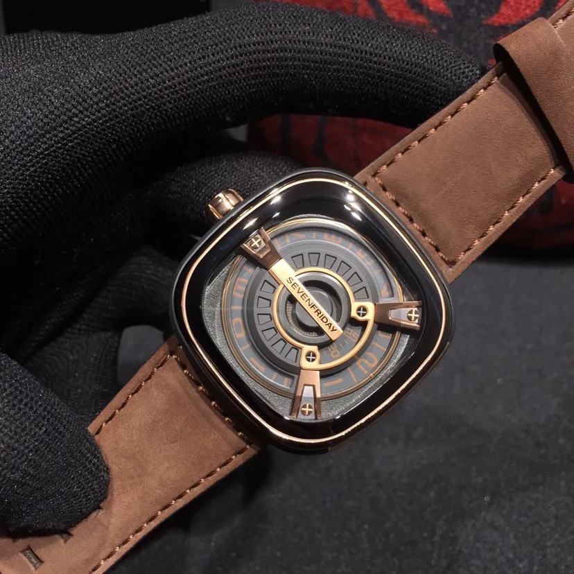 【Authentic Tmall】💰1640! SEVENFRIDAY M1/03 Imported calf belt material: original Citizen automatic machine, high-grade 316 stainless steel case size: 47mmx47mm market high-end quality real shot display